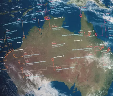 NAIF Newsletter View of northern Australia from space including project locations