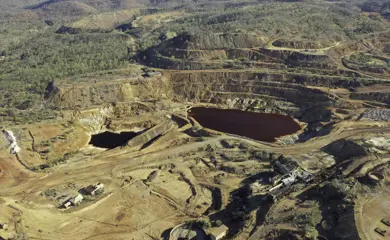 Heritage Minerals Mount Morgan Gold And Copper Tailings Reprocessing And Rehabilitation Aerial View Of Tailings Dam And Old Mine Site