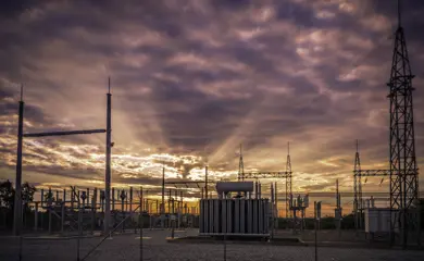 Genex Kidston Pumped Storage Hydro Project Power Station At Sunset