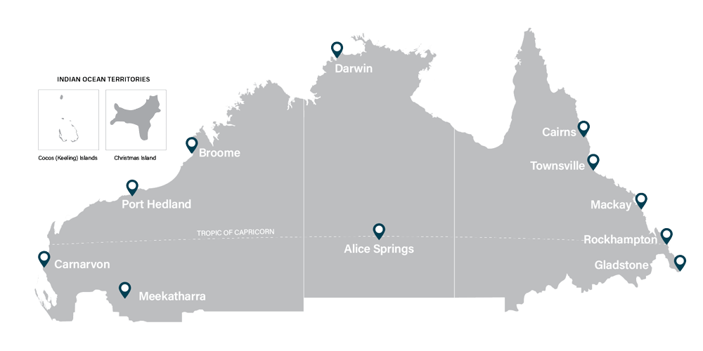 Map of NAIF Locations