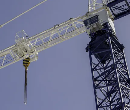 Close up of a large crane